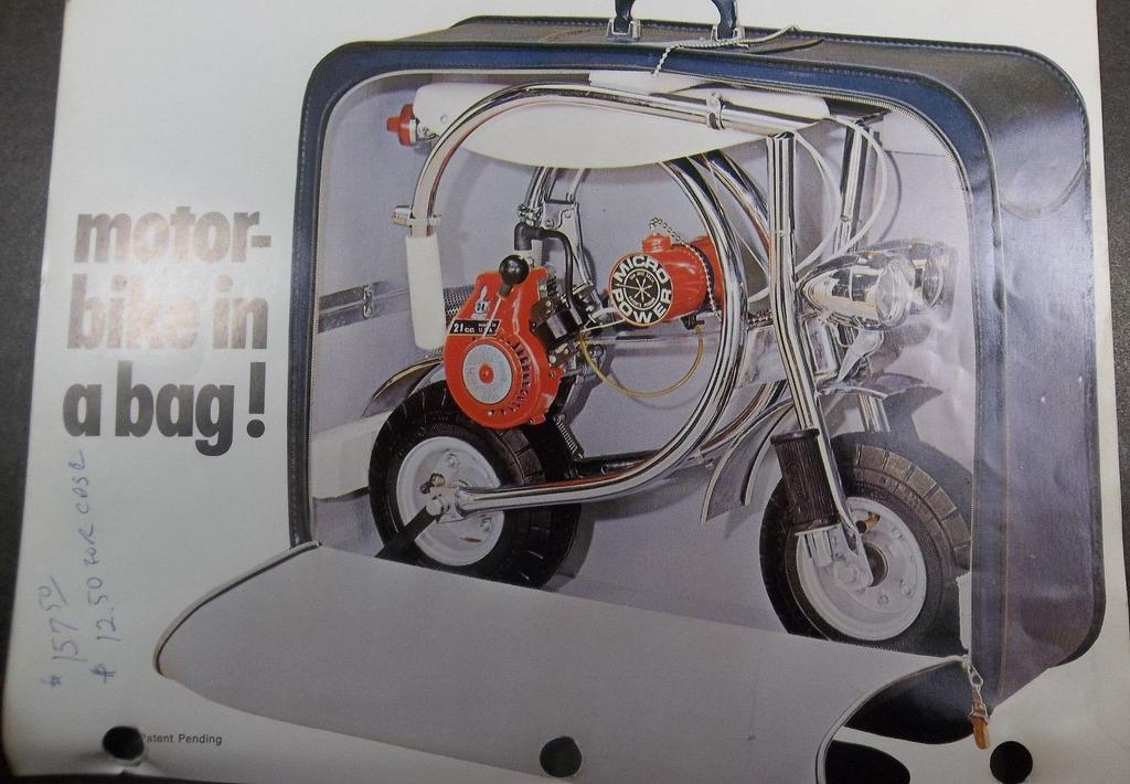 motorcycle in a bag